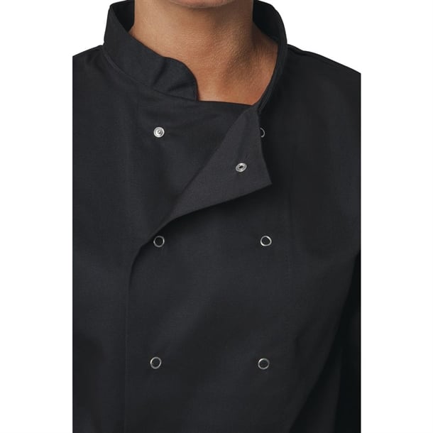 Whites Vegas Unisex Chef Jackets Long Sleeve Black Whites Vegas Unisex Chef Jackets Long Sleeve Black