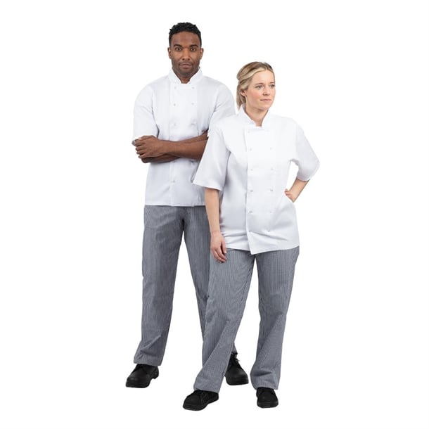 Whites Unisex Vegas Checkered Chef Pants Blue/White