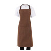 Southside Bib Apron Denim Tan with Brown Ties