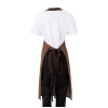 Southside Bib Apron Denim Tan with Brown Ties