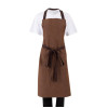 Southside Bib Apron Denim Tan with Brown Ties