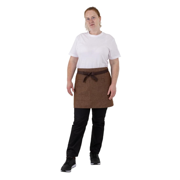 Southside Waist Apron Denim Tan with Brown Ties Southside Waist Apron Denim Tan with Brown Ties