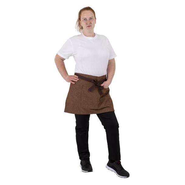 Southside Waist Apron Denim Tan with Brown Ties Southside Waist Apron Denim Tan with Brown Ties