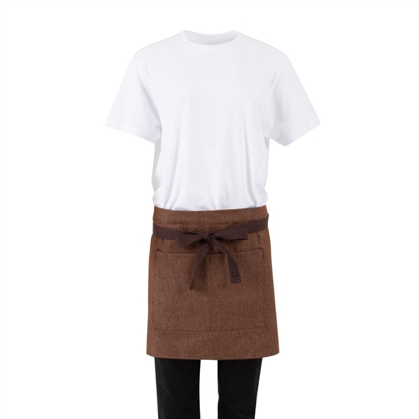 Southside Waist Apron Denim Tan with Brown Ties Southside Waist Apron Denim Tan with Brown Ties