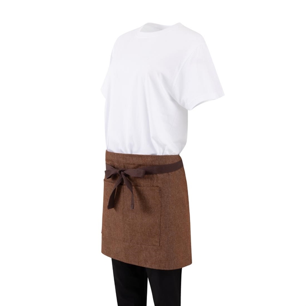 Southside Waist Apron Denim Tan with Brown Ties Southside Waist Apron Denim Tan with Brown Ties