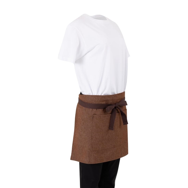 Southside Waist Apron Denim Tan with Brown Ties Southside Waist Apron Denim Tan with Brown Ties