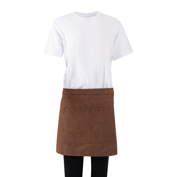 Southside Waist Apron Denim Tan with Brown Ties Southside Waist Apron Denim Tan with Brown Ties