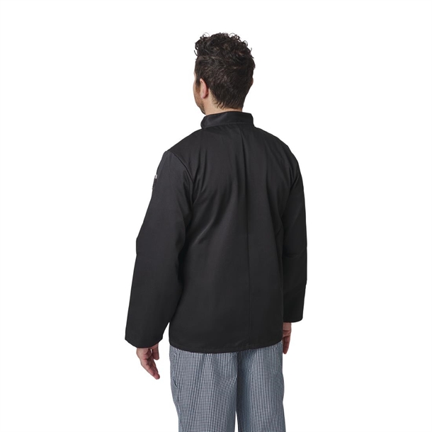 Whites Vegas Chefs Jacket Long Sleeve Black Size S (5 Pack)