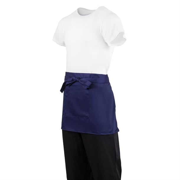 Whites Short Bistro Apron Navy Blue (5 Pack) Whites Short Bistro Apron Navy Blue (5 Pack)