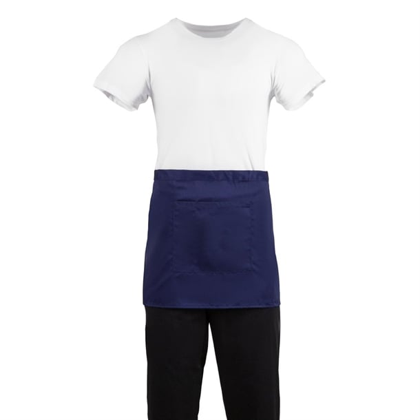 Whites Short Bistro Apron Navy Blue (5 Pack) Whites Short Bistro Apron Navy Blue (5 Pack)