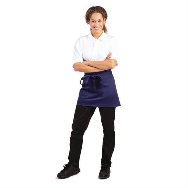 Whites Short Bistro Apron Navy Blue (5 Pack) Whites Short Bistro Apron Navy Blue (5 Pack)