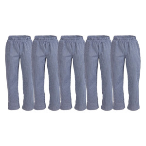 Whites Vegas Blue/White Check Trousers Size S (5 Pack)