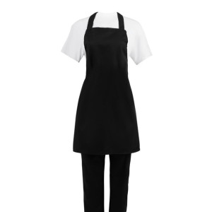 Nisbets Essentials Bib Apron Polycotton Black (2 pack)