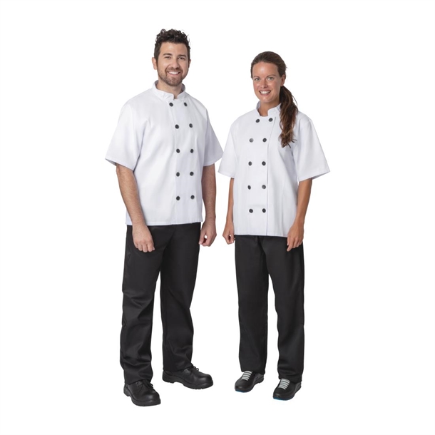 Nisbets Essentials Chef Jackets White (Pack of 2)