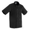 Whites Vegas Unisex Chef Jackets Short Sleeve Black Whites Vegas Unisex Chef Jackets Short Sleeve Black