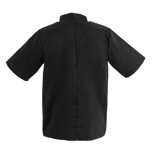 Whites Vegas Unisex Chef Jackets Short Sleeve Black Whites Vegas Unisex Chef Jackets Short Sleeve Black