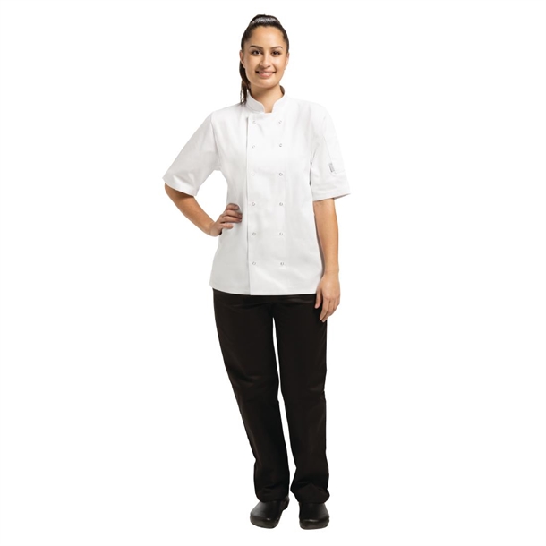Whites Vegas Unisex Chef Jackets Short Sleeve White