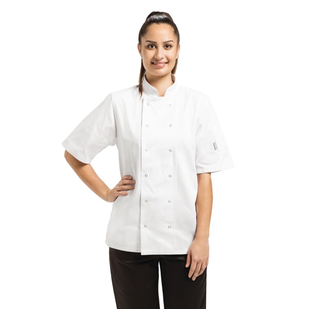 Whites Vegas Unisex Chef Jackets Short Sleeve White