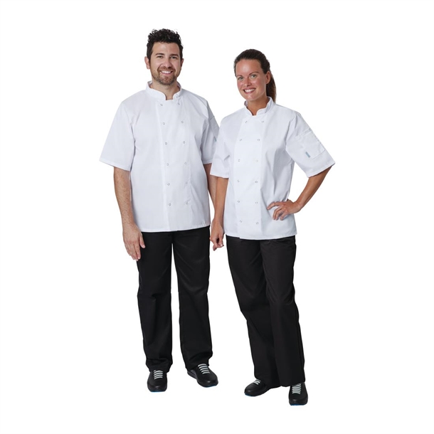 Whites Vegas Unisex Chef Jackets Short Sleeve White