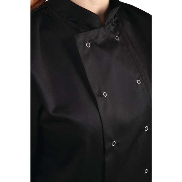 Whites Vegas Unisex Chef Jackets Short Sleeve Black Whites Vegas Unisex Chef Jackets Short Sleeve Black
