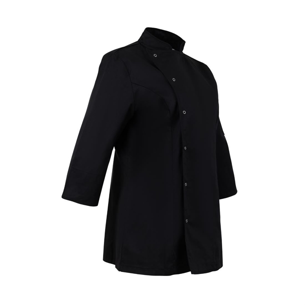 Whites Womens Fitted Chef Jacket Black