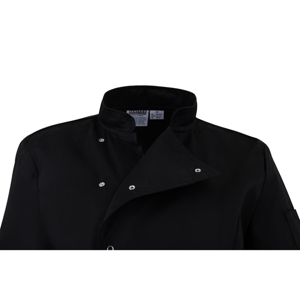 Whites Womens Fitted Chef Jacket Black