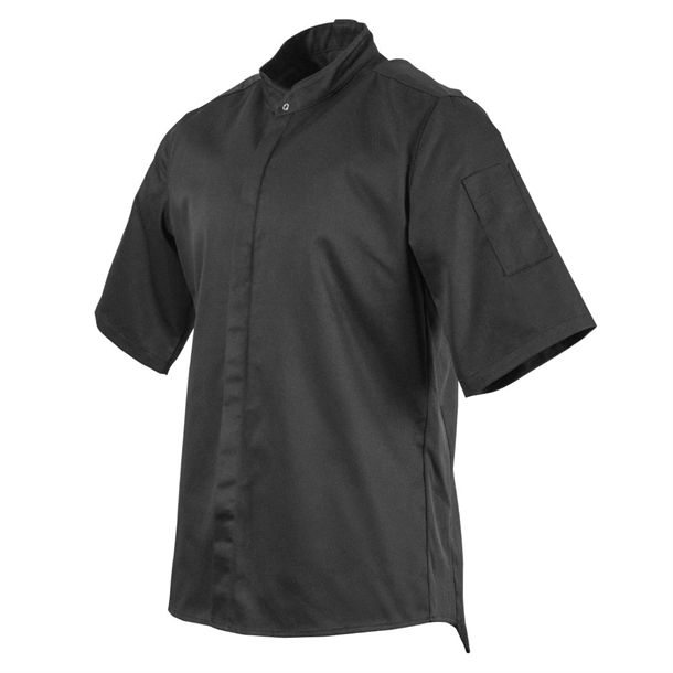 Southside Band Collar Unisex Chef Jacket Black