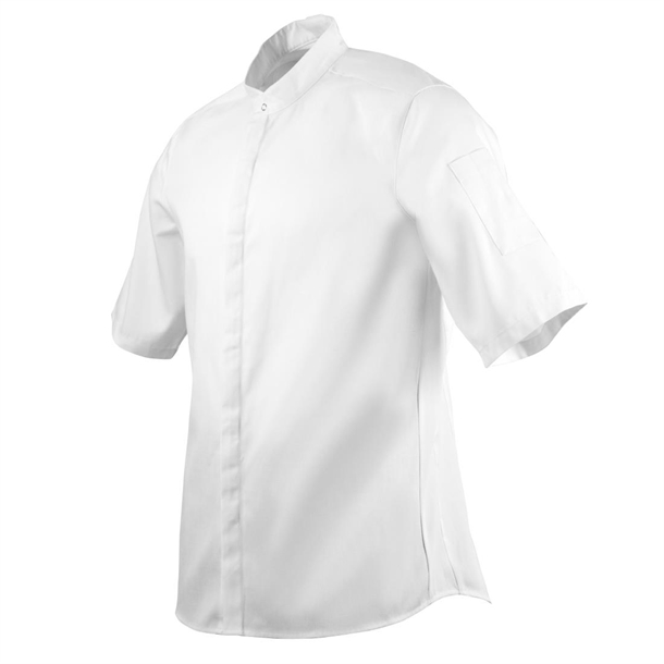 Southside Band Collar Unisex Chef Jacket White