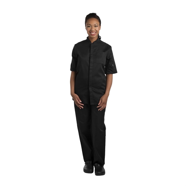 Le Chef Unisex Contemporary Prep Shirt Black