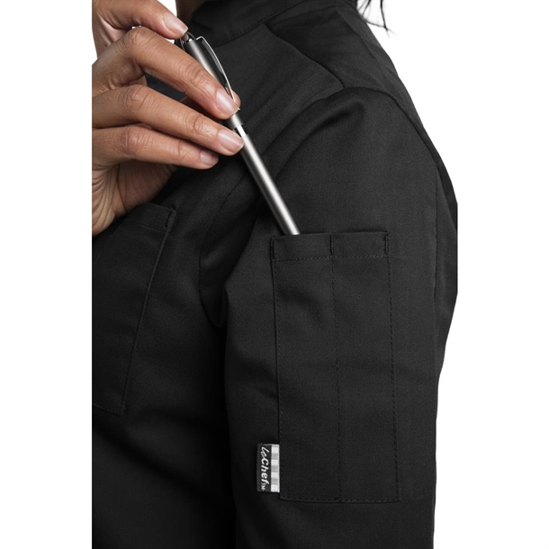 Le Chef Unisex Contemporary Prep Shirt Black