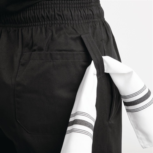 Whites Easyfit Chef Pants Teflon Black