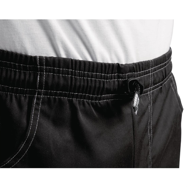Le Chef Unisex Contemporary Slim Fit ChefPants Black