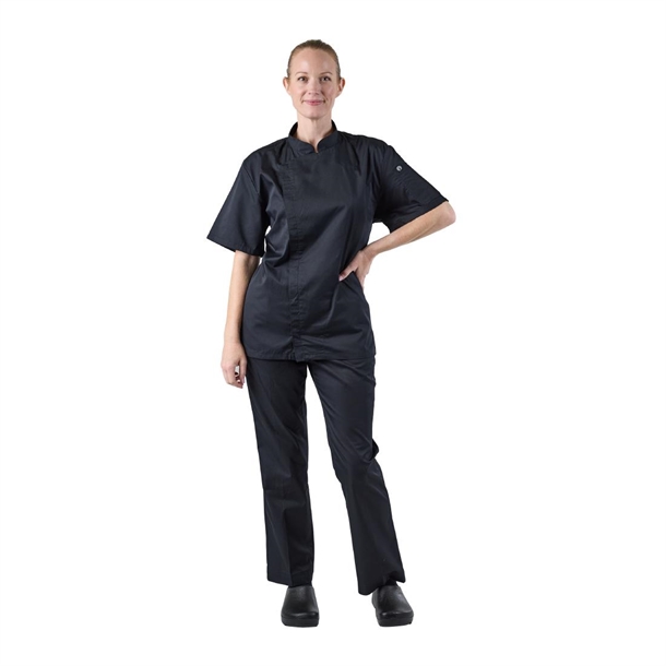 Chef Works Cannes Press Stud Chef Jacket Black Chef Works Cannes Press Stud Chef Jacket Black