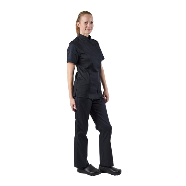 Chef Works Womens Springfield Zip Chefs Jacket Black