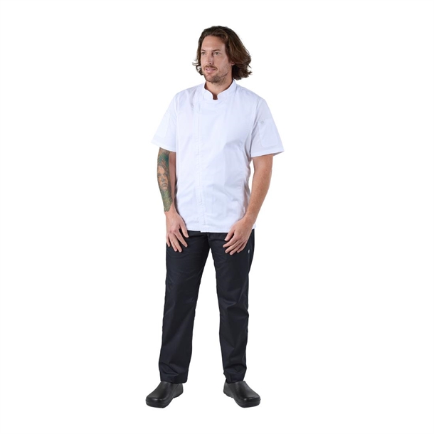 Chef Works Springfield Zipper Mens Chefs Jacket White