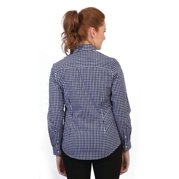 Urbanbar Teddy Women's Gingham Shirt Navy Blue