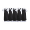 Whites Bib Apron Polycotton Black (5 Pack)