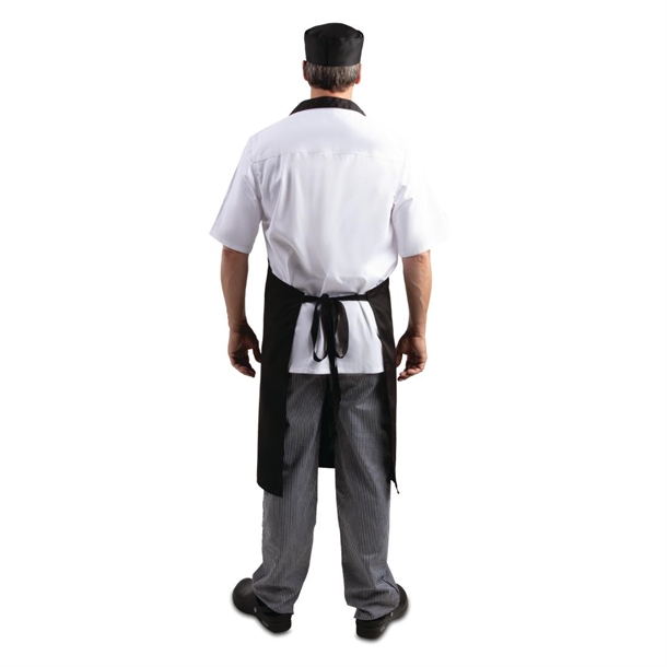 Whites Bib Apron Polycotton Black (5 Pack)