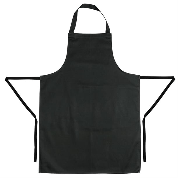 Whites Bib Apron Polycotton Black Whites Bib Apron Polycotton Black