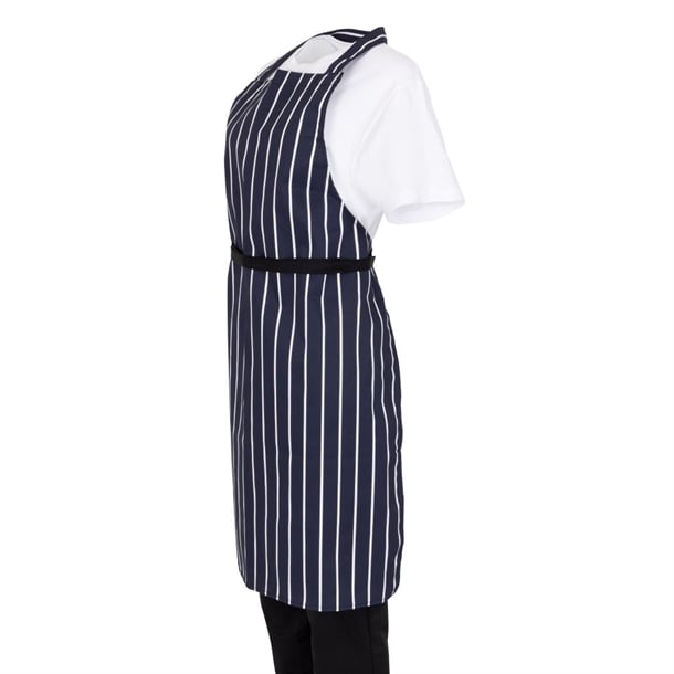 Whites Butchers Stripe Bib Apron Blue/White Whites Butchers Stripe Bib Apron Blue/White