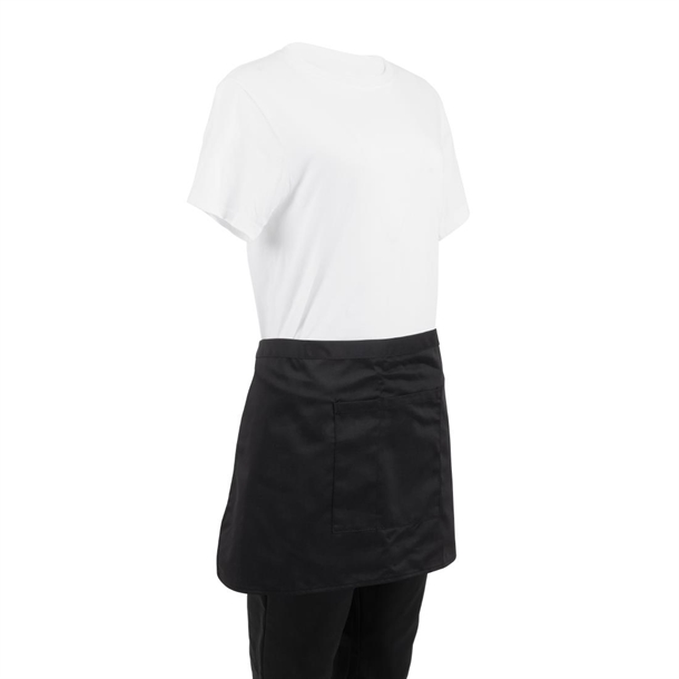 Whites Waist Apron Polycotton Black Whites Waist Apron Polycotton Black