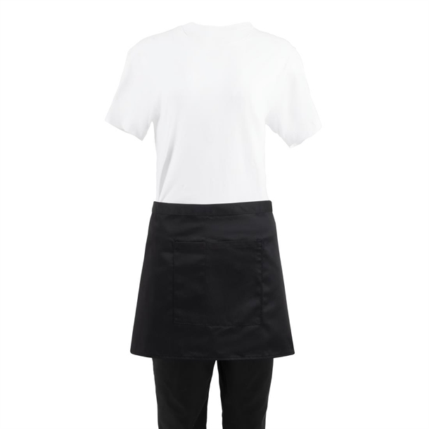 Whites Waist Apron Polycotton Black Whites Waist Apron Polycotton Black