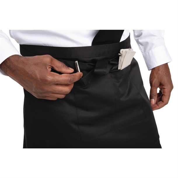 Whites Waist Apron Polycotton Black Whites Waist Apron Polycotton Black