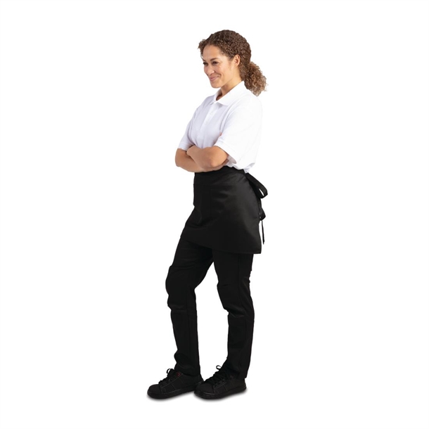 Whites Waist Apron Polycotton Black Whites Waist Apron Polycotton Black