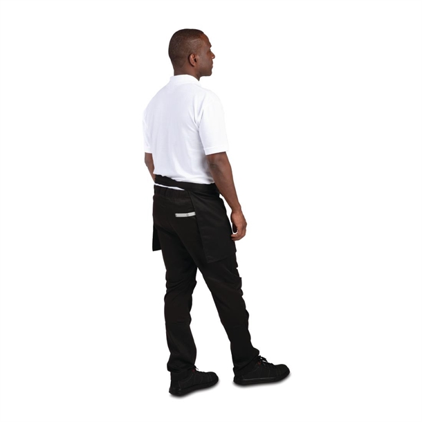 Whites Waist Apron Polycotton Black Whites Waist Apron Polycotton Black