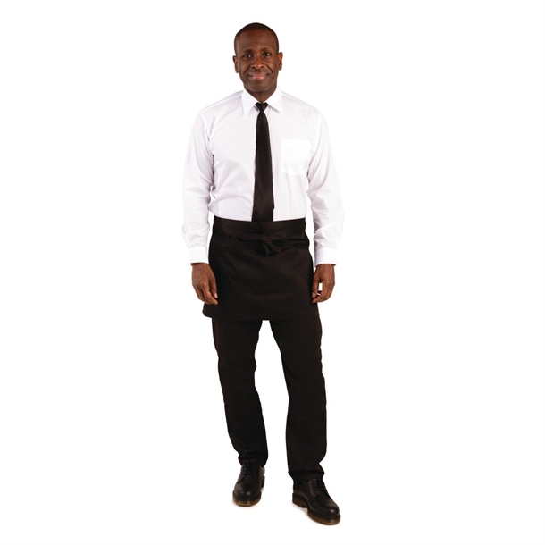 Whites Waist Apron Polycotton Black Whites Waist Apron Polycotton Black