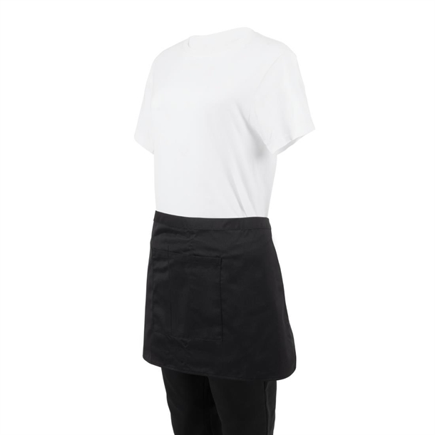 Whites Waist Apron Polycotton Black Whites Waist Apron Polycotton Black