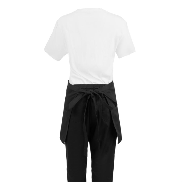 Whites Waist Apron Polycotton Black Whites Waist Apron Polycotton Black