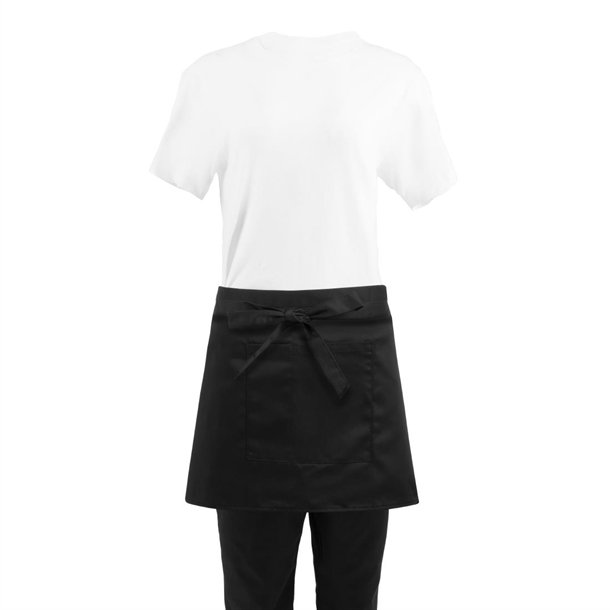 Whites Waist Apron Polycotton Black Whites Waist Apron Polycotton Black