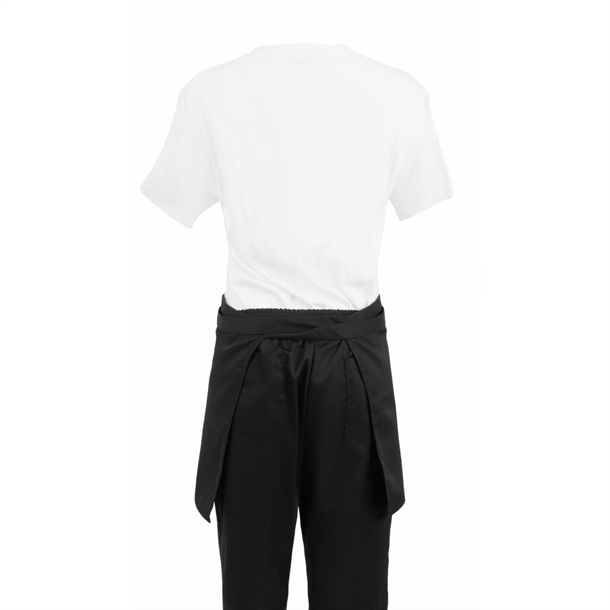 Whites Waist Apron Polycotton Black Whites Waist Apron Polycotton Black